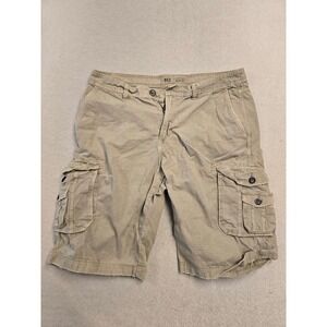BKE Mens Athletic Fit Ripstop Cargo Shorts Tan Khaki Size 36W
